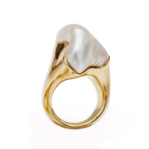 Bague en acier inoxydable doré