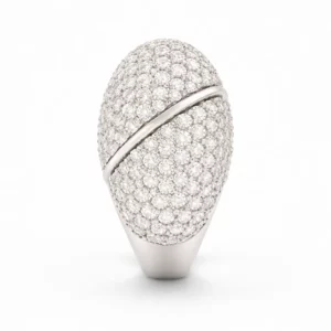 Bague argentée diamant